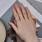 925 Sterling Silver Ring with 4.5mm Pavé Set CZ, Size 7, for Women