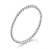 925 Sterling Silver+Plated Platinum Ring Size 6 for Women
