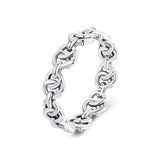 925 Sterling Silver Oxidized Ring - Size 6 for Women