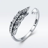 925 Sterling Silver Pavé Setting CZ Leaf Ring for Women