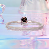 925 Sterling Silver Bracelet 17.0cm Inner Diameter for Women