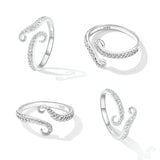 S925 Sterling Silver 0.2cm Platinum Plated Ring