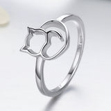 925 Sterling Silver Ring Size 5.0 with Platinum Plating for Women
