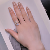 S925 Sterling Silver Pavé Setting CZ Ring for Women