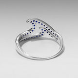 925 Sterling Silver Size 6.0 White Gold Plated CZ Ring for Women