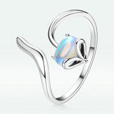 925 Sterling Silver 0.8 Carat Genuine Moonstone Ring for Women