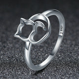 925 Sterling Silver Ring Size 5.0 with Platinum Plating for Women
