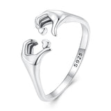 S925 Oxidized Silver 0.17cm Ring