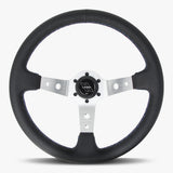The Daytona | Black Leather | Silver Spoke | Bavarian Stitch
