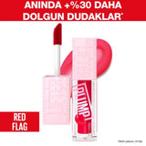 Maybelline Lifter Plump Lip Gloss - 004 Red Flag, Non-Sticky, Chili Pepper Extract for Plumping