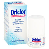 Driclor Antiperspirant Roll-On for Excessive Sweating - 20ml, Hyperhidrosis Treatment, Long-Lasting Dryness
