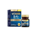 Nutraxin D3 K2 Vitamin Supplement: 120 Tablets for Bone Health, Immune Support - Vitamin D3 1000 IU & K2 25 mcg - Boost Calcium Absorption