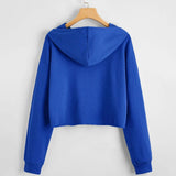 Drop Shoulder Crop Hoodie