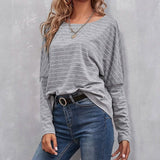Drop Shoulder Striped Tee