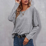 Drop Shoulder Striped Tee