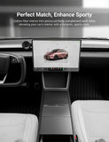Dry Carbon Fiber Center Console Cover For Model Y Juniper / Model 3 Highland / Model YL