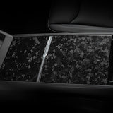 Dry Carbon Fiber Panel Console Wrap For Model Y Juniper / Model 3 Highland