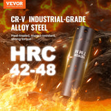 VEVOR 1/2" Drive Impact Socket Set, 65 Piece Socket Set SAE 3/8" to 1-1/4" and Metric 10-24mm, 6 Point Cr-V Alloy Steel for Auto Repair, Rugged Construction, Easy-to-Read Size Markings, Storage Case