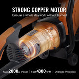 VEVOR Electric Concrete Saw, 9 in, 1800 W Motor Circular Saw Cutter with 3.5 in Cutting Depth, Wet/Dry Disk Saw Cutter Includes Water Line, Pump and Blade, for Stone, Brick