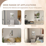 Brushed Stainless Steel Wall Shower  Niche , Double Recessed Shower Shelf for Bathroom