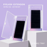 ANNAFRIS 3PCS/Pack 16 Rows Volume Classic Eyelash Extension C D Curl All Size Matte Black Individual False Eye Lashes Extension Salon Use Natural Soft Fake Eyelashes Supplies