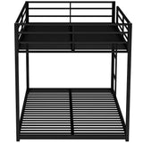 Full over Full Metal Bunk Bed;  Low Bunk Bed with Ladder
