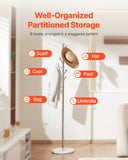 VEVOR Coat Rack, Freestanding Coats Rack Stand with Stable Marble Base & 8 Hooks, Free Standing Hall Coat Tree for Entryway, Bedroom, Office, Living Room, Modern Clothes Hanger for Coats, Hats, Bags