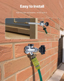 VEVOR 12-Inch Frost-Free Sillcock, 1/2" PTC x 3/4" MHT Hose Bibb, Anti-Siphon Lead-Free Brass Valve, Push-to-Connect Brass Plumbing Fitting, Compatible with PEX, Copper, CPVC Pipes