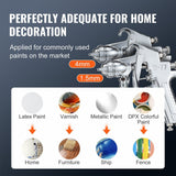VEVOR Spray Paint Pressure Pot Tank, 10L/2.5gal Air Paint Pressure Pot, 1.5mm+4mm Two Nozzles Two Spray Paint Guns, 60PSI Max, for Industry Home Decor Architecture Construction Automotive Painting