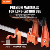 VEVOR Bar Clamps for Woodworking, 2-Pack 36" Clamp, Quick-Change F Clamp with 600 lbs Load Limit, 2.5" Throat Depth, Cast Iron and Carbon Steel, Wood Clamps for Woodworking Metal Working