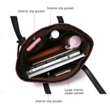 MKF Collection Aylet M Tote with Mini Handbag and Wristlet Pouch by Mia Made of high-quality vegan leather