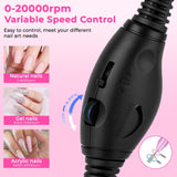 Portable Electric Nail Drill, Professional Nail File Kit for Acrylic, Gel Nails, Manicure Pedicure with Nail Drill Bits Sanding Bands Rose gold