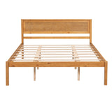 Platform Bed Frame with Headboard , Wood Slat Support , No Box Spring Needed ,Queen