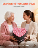VEVOR Forever Flowers, 27 Preserved Roses in a Heart Shape Box, Eternal Flowers Immortal Bouquet Birthday Present for Women Her Wife Mothers, Anniversary, Valentine's Day,Christmas, Pink
