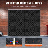 VEVOR Garage Door Screen for Winter, 8x7FT, Garage Door Insulation Kit, Magnetic Thermal Insulated Door Curtain with 300D Oxford Fabric Heavy Duty Weighted Bottom, Easy Assembly for Garage Door