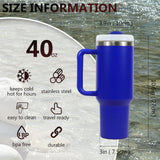 40oz V2 large capacity tumbler,  With Handle And Straw Lid, Insulated Reusable Stainless Steel Water Bottles Travel Mug Coffee Cup car cup water cup For Men Women Outdoor Camping Driving, gift