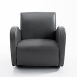 Grey Toddler Rocking Chair with Pocket PU Leather Kids Rocker for Nursery Playroom Durable Armchair