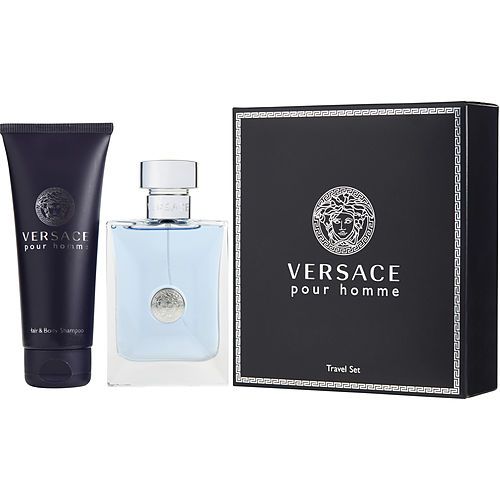 VERSACE POUR HOMME by Gianni Versace EDT SPRAY 3.4 OZ & HAIR AND BODY SHAMPOO 3.4 OZ (TRAVEL OFFER)