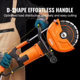 VEVOR Electric Concrete Saw, 9 in, 1800 W Motor Circular Saw Cutter with 3.5 in Cutting Depth, Wet/Dry Disk Saw Cutter Includes Water Line, Pump and Blade, for Stone, Brick