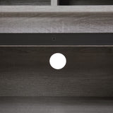 TV Stand Sliding Barn Door Modern&Farmhouse Wood Entertainment Center, Storage Cabinet Table Living Room with Adjustable Shelves for TVs Up to 65",Grey