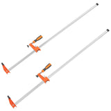VEVOR Bar Clamps for Woodworking, 2-Pack 36" Clamp, Quick-Change F Clamp with 600 lbs Load Limit, 2.5" Throat Depth, Cast Iron and Carbon Steel, Wood Clamps for Woodworking Metal Working