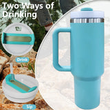 40oz V2 large capacity tumbler,  With Handle And Straw Lid, Insulated Reusable Stainless Steel Water Bottles Travel Mug Coffee Cup car cup water cup For Men Women Outdoor Camping Driving, gift