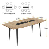 Modern conference desk, office desk, modern and natural style (Table only)