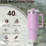 40oz large capacity tumbler, With Handle And Straw Lid, Insulated Reusable Stainless Steel Water Bottles Travel Mug Coffee Cup car cup water cup For Men Women Outdoor Camping Driving,  gift
