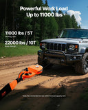VEVOR 10 T Winch Snatch Block, 22,000 lbs Capacity Block and Tackle Pulley System, Work with 0.4" - 0.55" Rope, Winch Hook Accessories, Heavy Duty Offroad Recovery Accessory for Truck Tractor ATV UTV