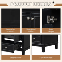 30\" Bathroom Vanity with Sink Combo, Multi-functional Bathroom Cabinet with Doors and Drawer, Solid Frame and MDF Board