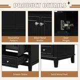 30\" Bathroom Vanity with Sink Combo, Multi-functional Bathroom Cabinet with Doors and Drawer, Solid Frame and MDF Board