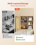 VEVOR Bathroom Wall Cabinet, Door and Adjustable Shelf with 5 Height Levels, Over the Toilet Storage Medicine Cabinet Wall Mounted, Hanging Organizer with Shelves for Laundry Room Kitchen Restroom