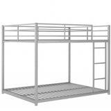 Full over Full Metal Bunk Bed;  Low Bunk Bed with Ladder
