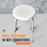 VEVOR Shower Chair for Inside Shower, Adjustable Height Shower Stool, Non-Slip Bench Bathtub Seat Stool for Elderly Disabled Adults Handicap, 300 lbs Capacity